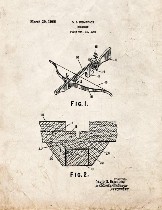 Crossbow Patent Print