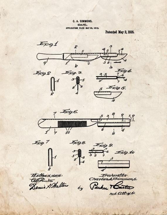 Scalpel Patent Print