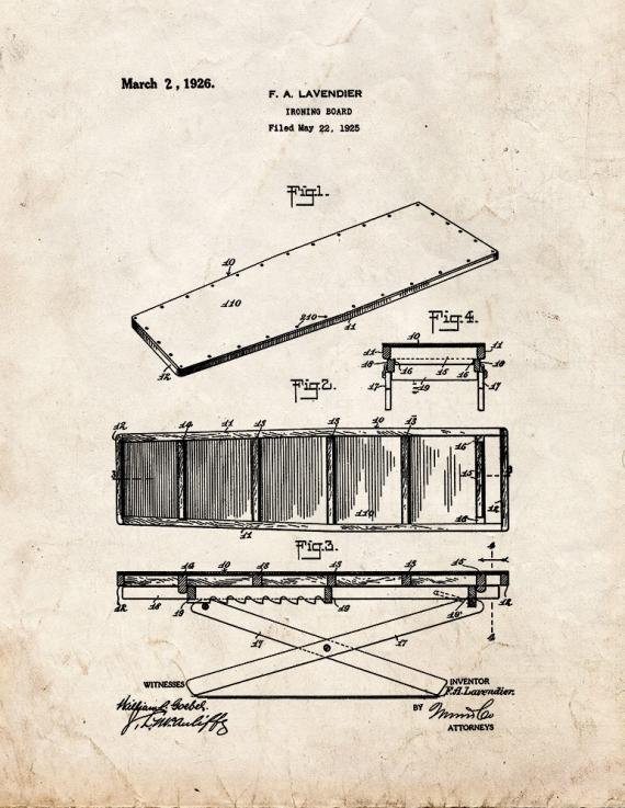 Ironing Board Patent Print