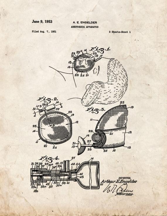 Anesthesia Apparatus Patent Print