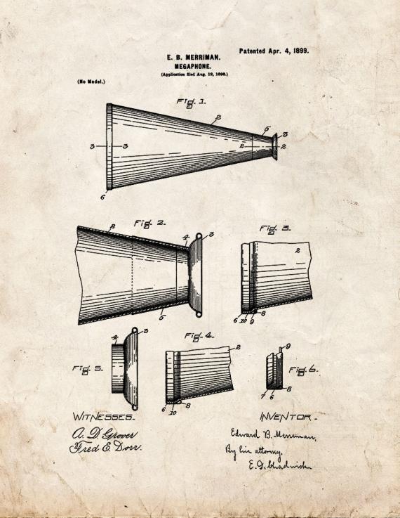 Megaphone Patent Print