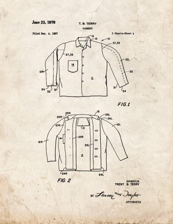 Garment Patent Print