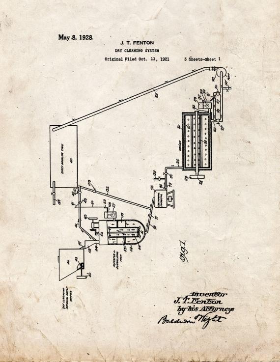 Dry-cleaning System Patent Print