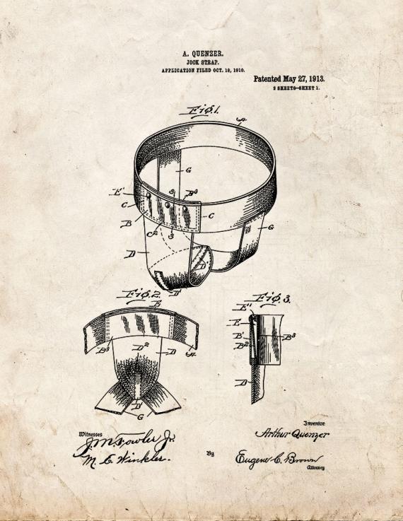 Jock-strap Patent Print