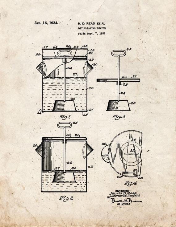 Dry Cleaning Device Patent Print