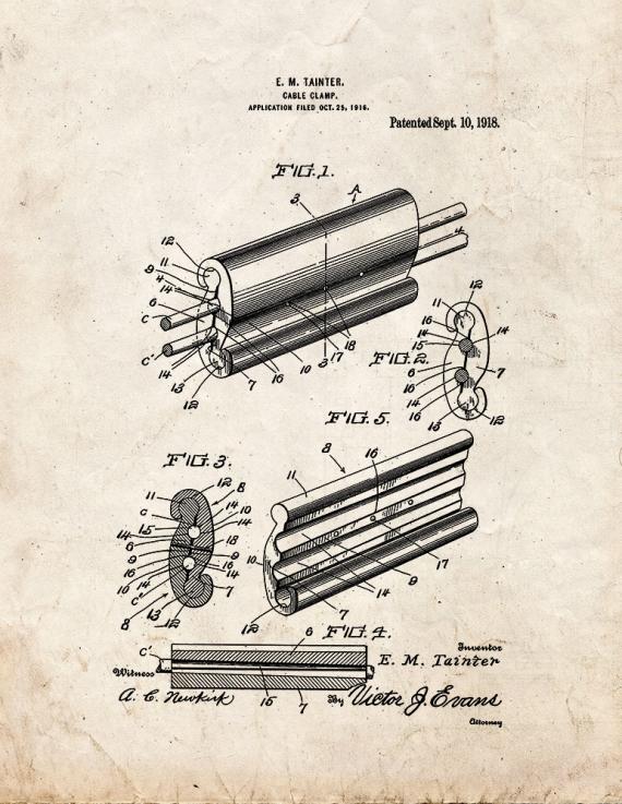 Cable-clamp Patent Print