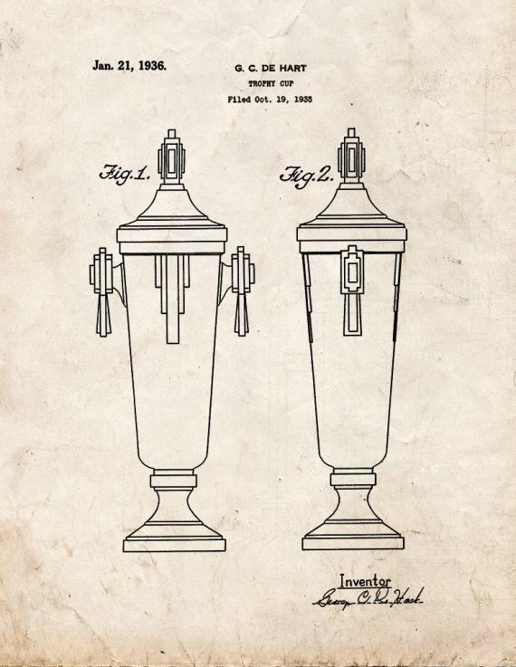 Trophy Cup Patent Print