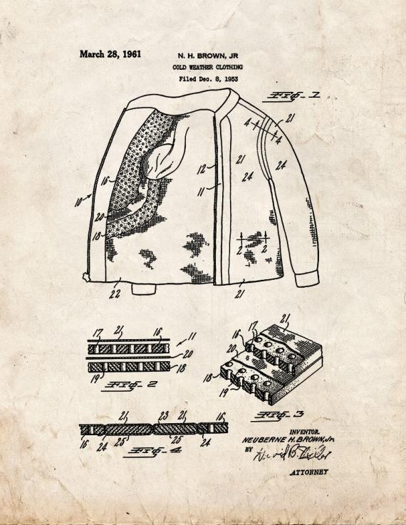 Winter Coat Patent Print