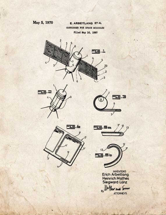 Outrigger for Space Missiles Patent Print