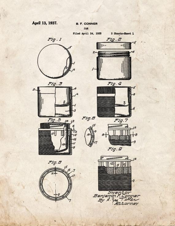 Jar Patent Print
