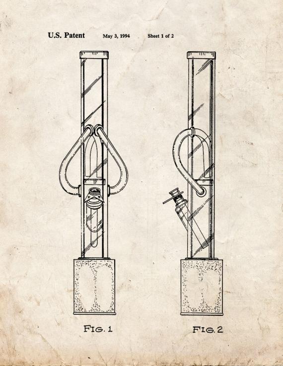 Water Pipe Patent Print