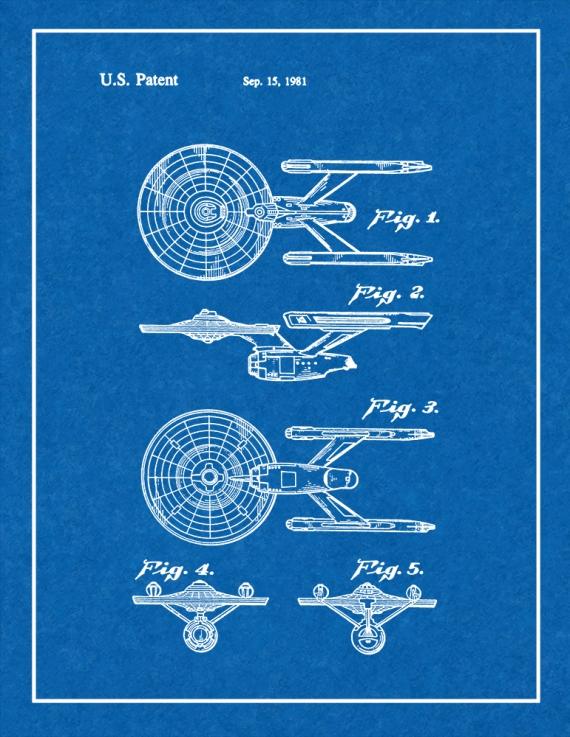 USS Enterprise from Star Trek: The Motion Picture Patent Print