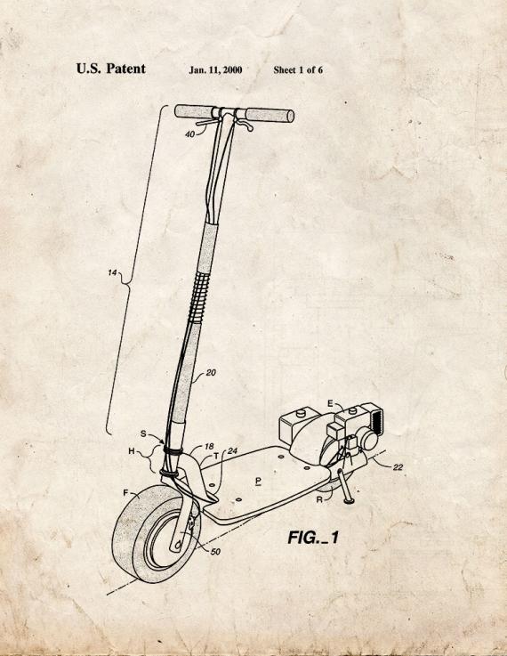 All Terrain Scooter Patent Print