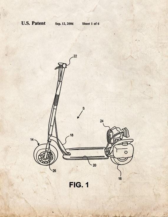 Mount For Chain Driven Sprocket And Chain Powered Scooter Patent Print