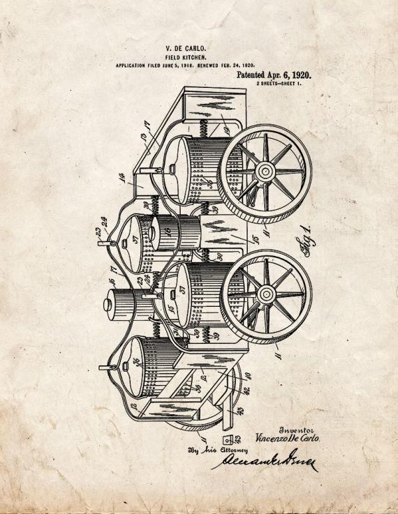 Field-kitchen Patent Print