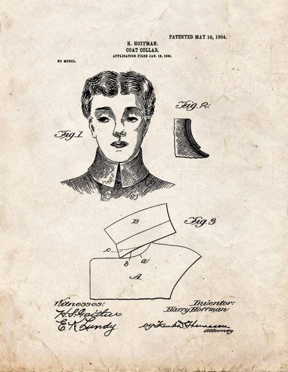 Coat-collar Patent Print