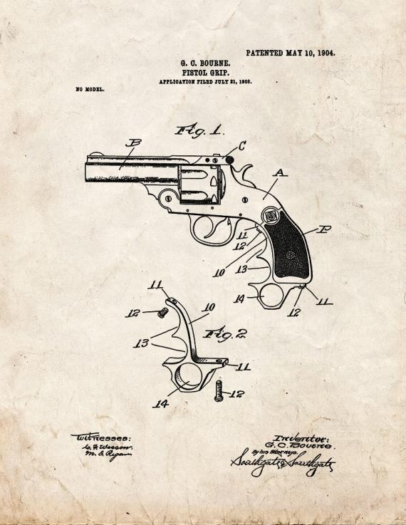 Pistol Grip Patent Print