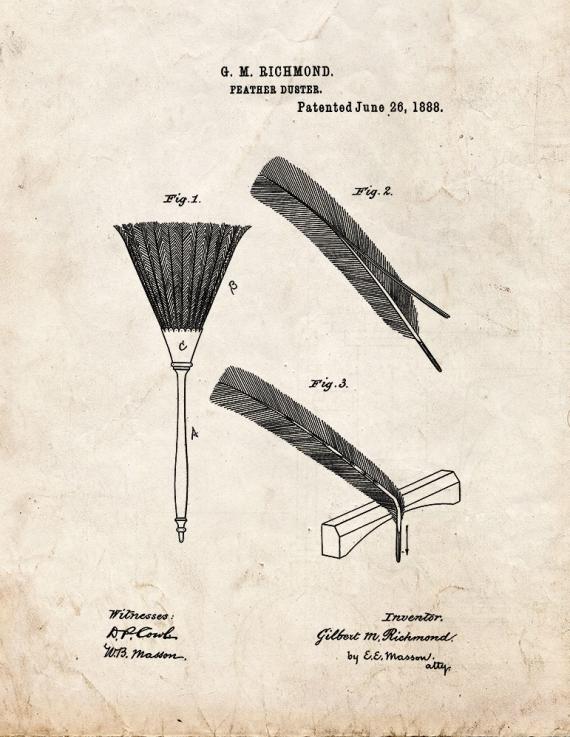 Feather Duster Patent Print