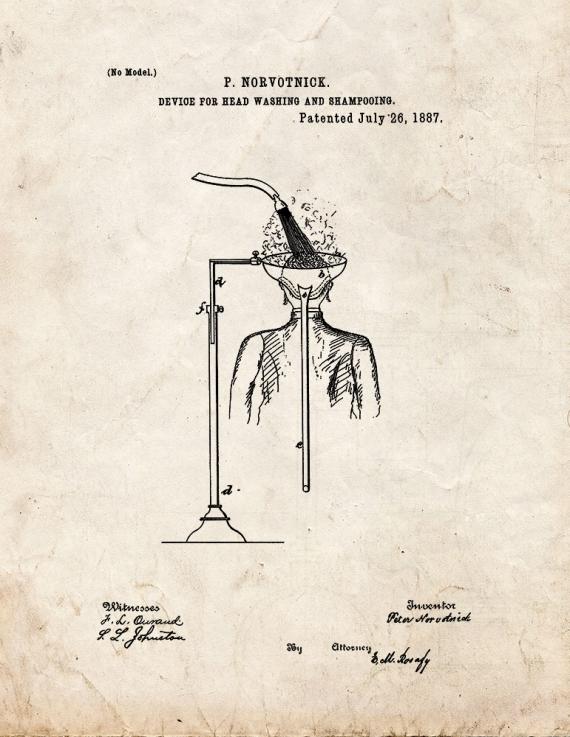 Device For Head Washing And Shampooing Patent Print