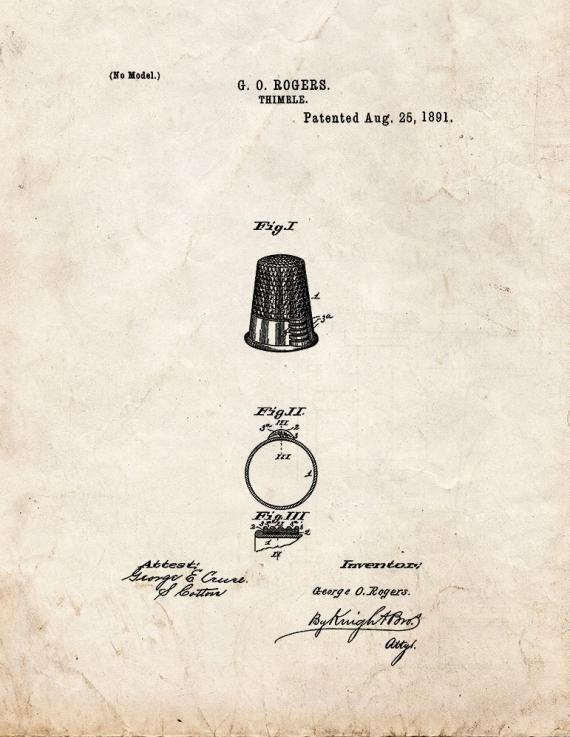 Thimble Patent Print