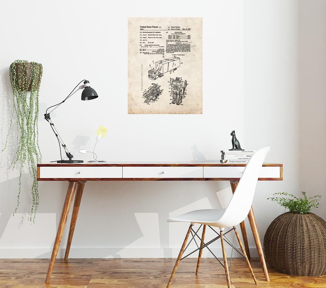 Transformers Optimus Prime Patent Print Old Look