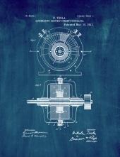 Tesla Alternating Electric Current Generator Patent Print