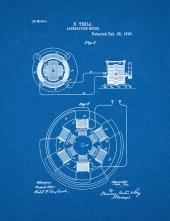 Tesla Alternating Motor Patent Print