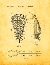 Lacrosse Stick Patent Print