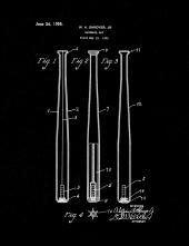 Baseball Bat Patent Print