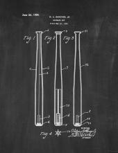 Baseball Bat Patent Print