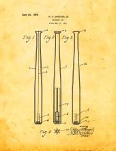 Baseball Bat Patent Print