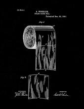 Toilet Paper Roll Patent Print