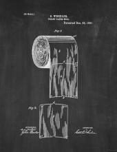 Toilet Paper Roll Patent Print