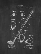 Golf Club Patent Print