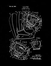 Baseball Glove Patent Print