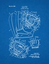 Baseball Glove Patent Print