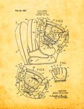 Baseball Glove Patent Print