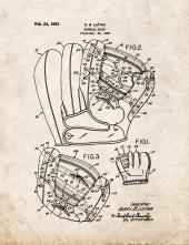 Baseball Glove Patent Print