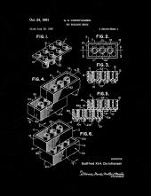 Lego Toy Building Block Patent Print