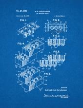 Lego Toy Building Block Patent Print