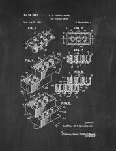 Lego Toy Building Block Patent Print