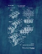 Lego Toy Building Block Patent Print