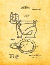 Sanitary Toilet-bowl Patent Print