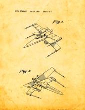 Star Wars X-Wing Fighter Patent Print