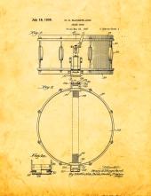 Snare Drum Patent Print