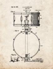 Snare Drum Patent Print