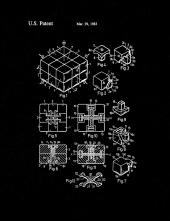 Rubik Cube Toy Patent Print