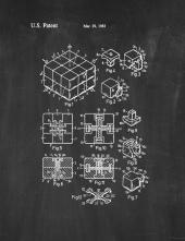 Rubik Cube Toy Patent Print