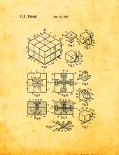 Rubik Cube Toy Patent Print