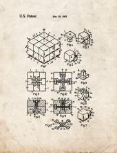 Rubik Cube Toy Patent Print